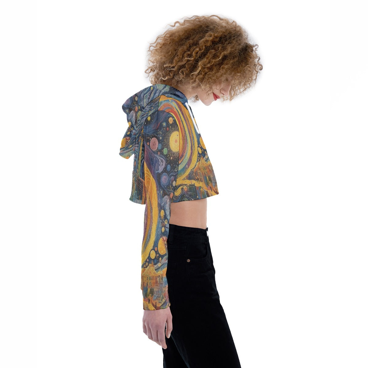 All-Over Print Women's Crop Top Hoodie