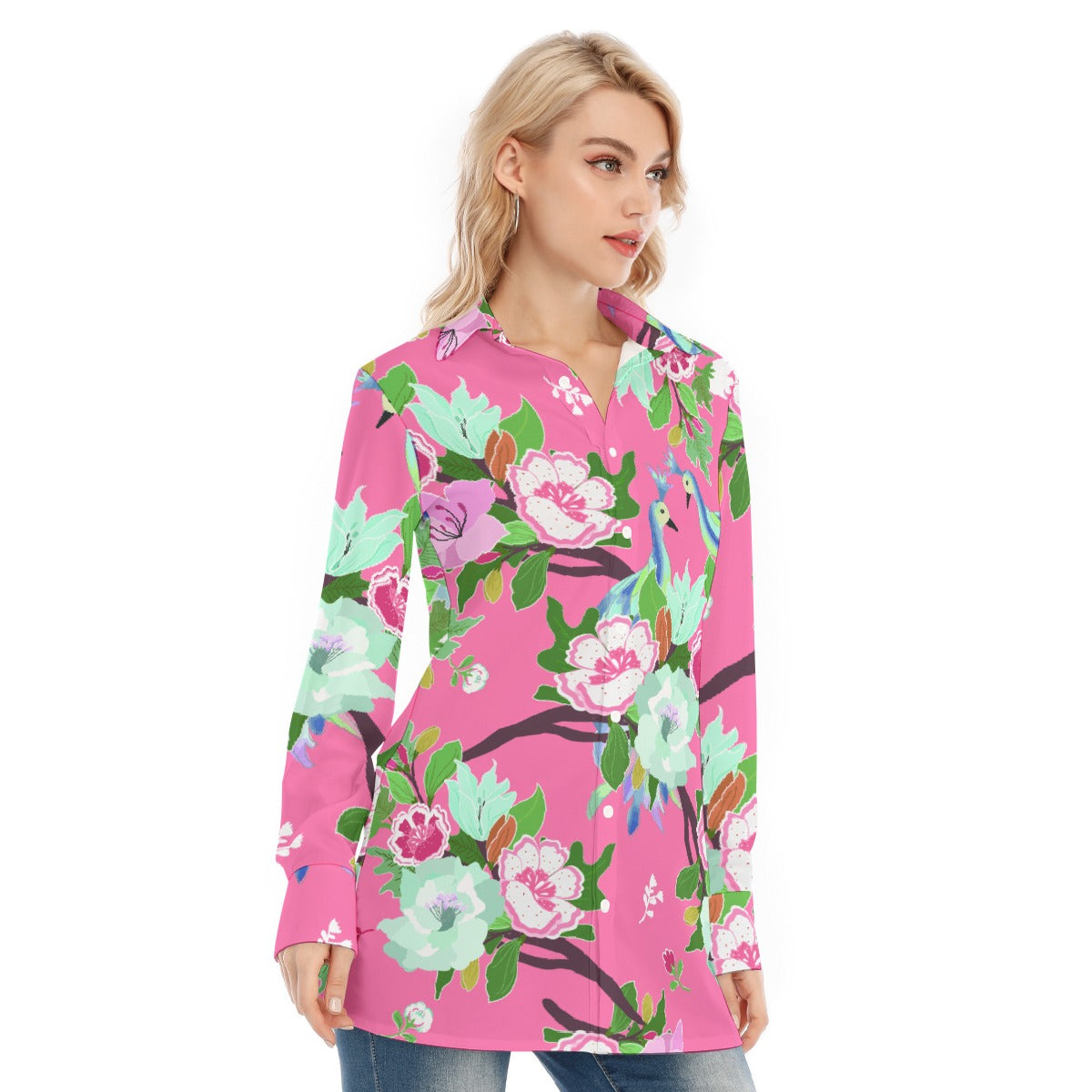 All-Over Print Women's Long Shirt