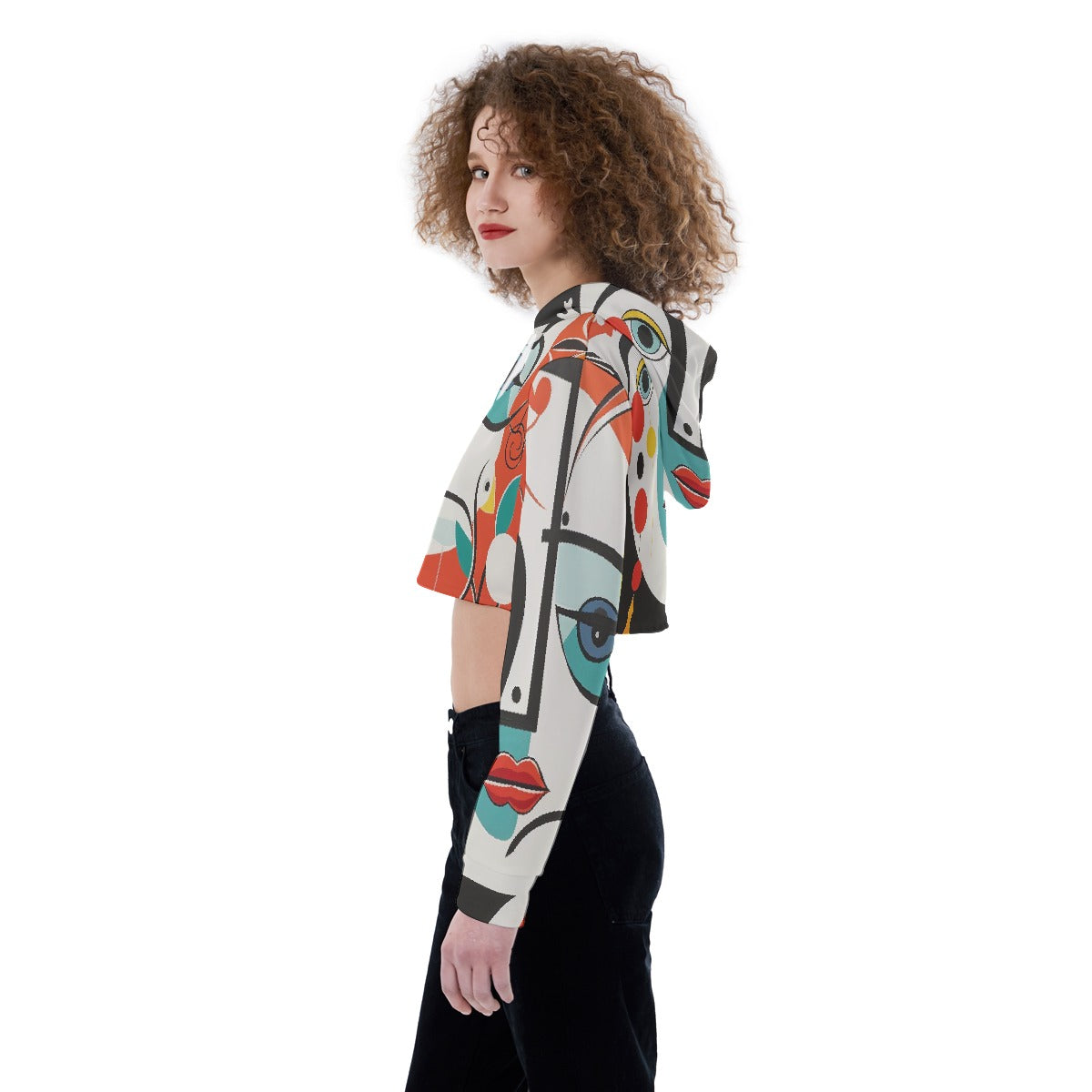 All-Over Print Women's Crop Top Hoodie