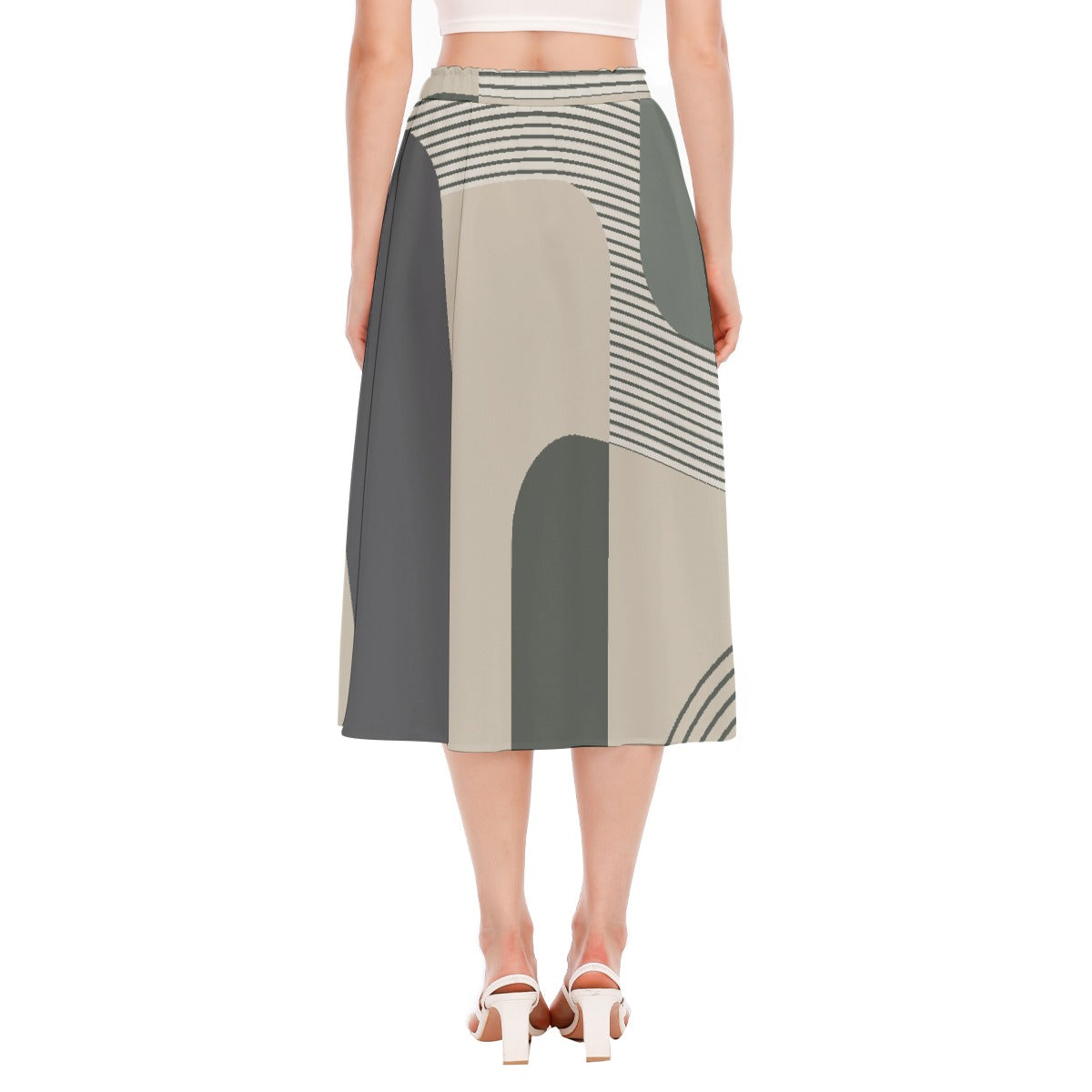 All-Over Print Women's Long Section Chiffon Skirt