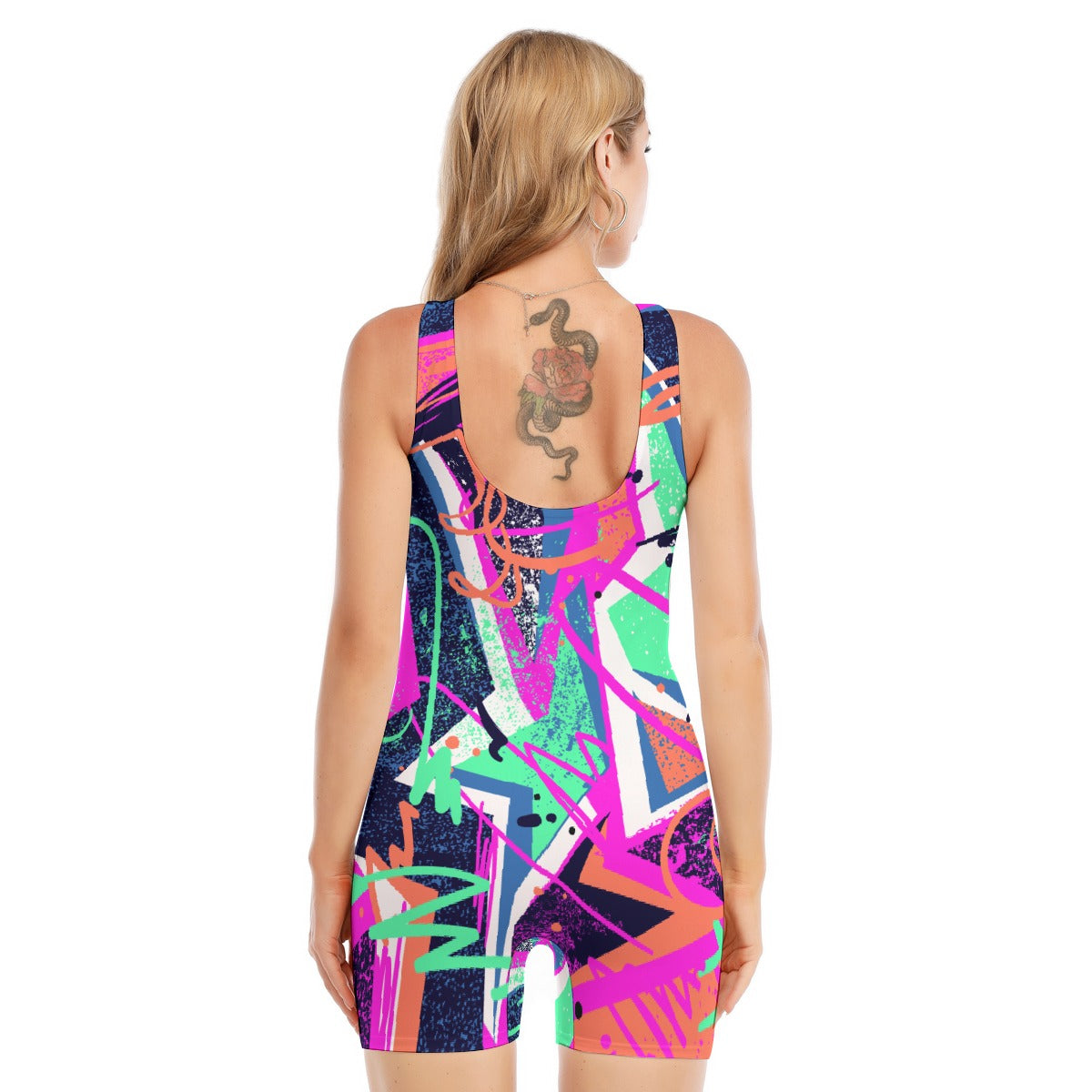 All-Over Print Women's Sleeveless One-piece Swimsuit
