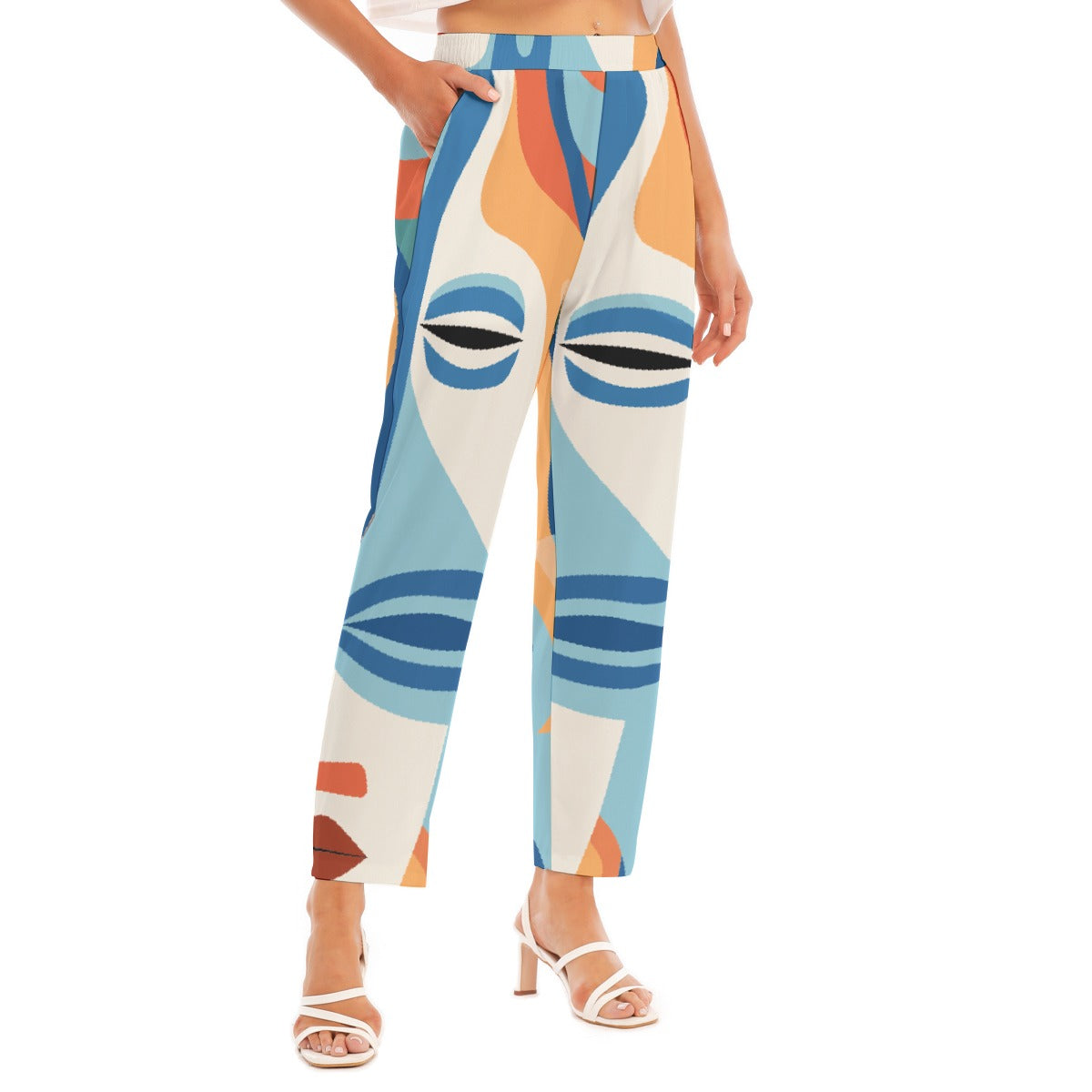 All-Over Print Women's Loose Straight-leg Pants