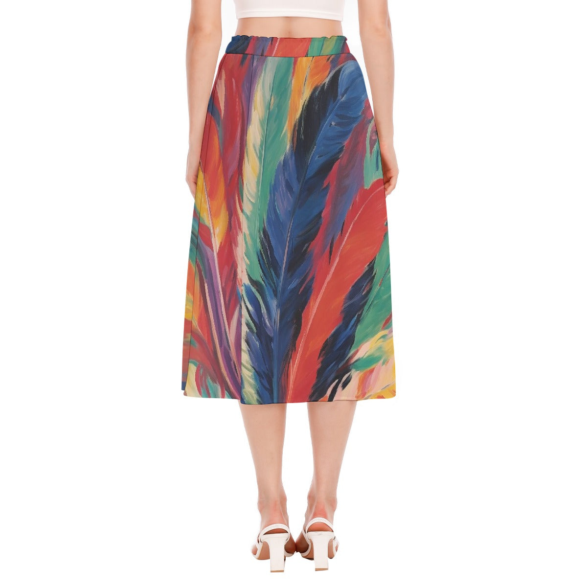 All-Over Print Women's Long Section Chiffon Skirt