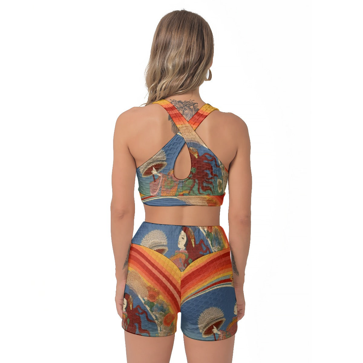 All-Over Print Women's Sports Bra Suit