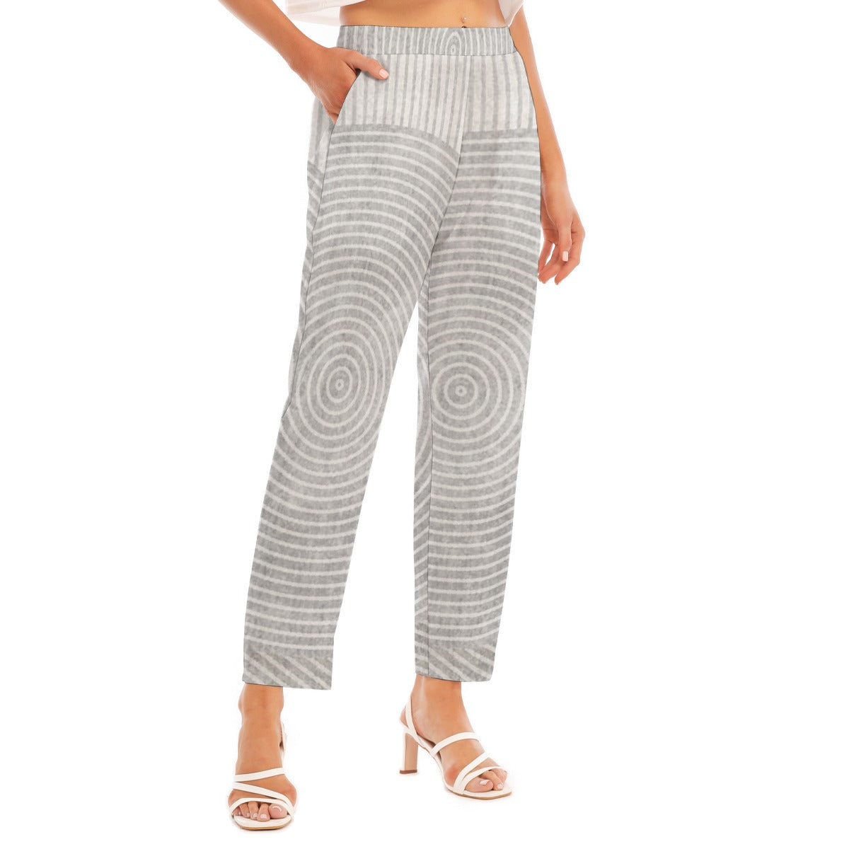 All-Over Print Women's Loose Straight-leg Pants