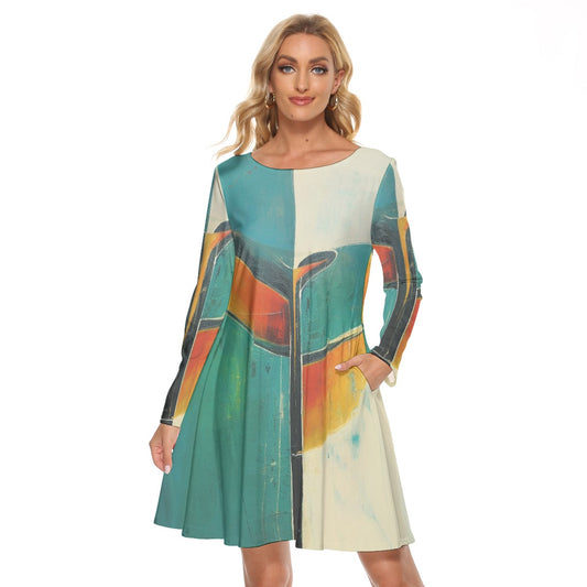 All-Over Print Women's Crew Neck Dress