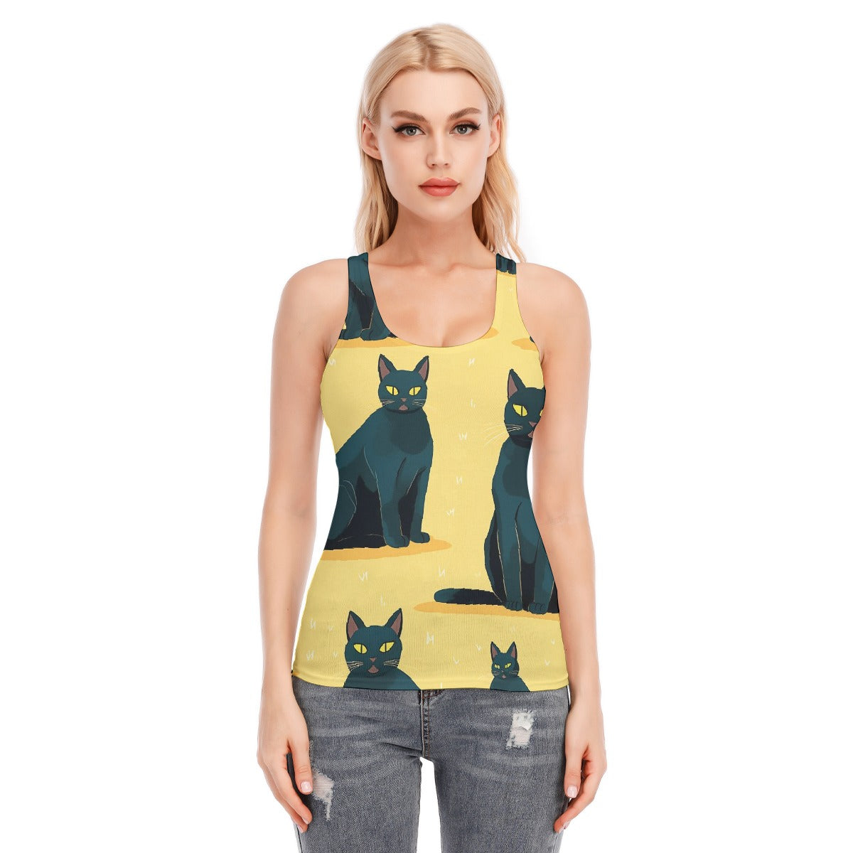 All-Over Print Women's Racer Vest | 190GSM Cotton