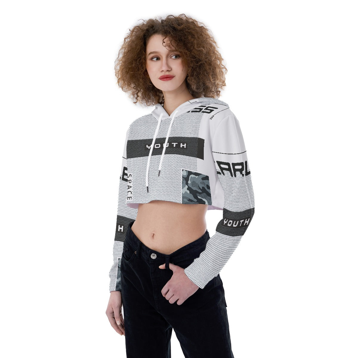 All-Over Print Women's Crop Top Hoodie