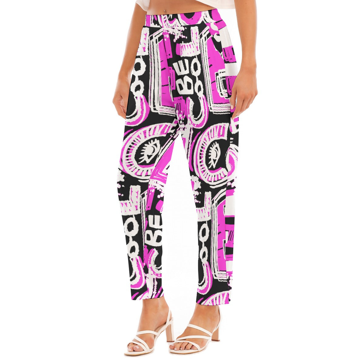 All-Over Print Women's Loose Straight-leg Pants
