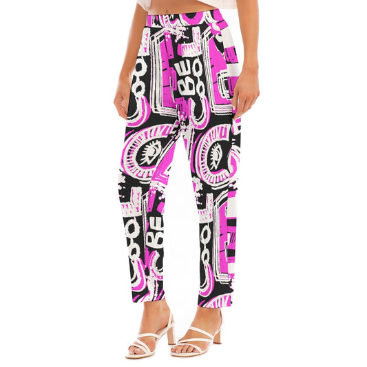 All-Over Print Women's Loose Straight-leg Pants