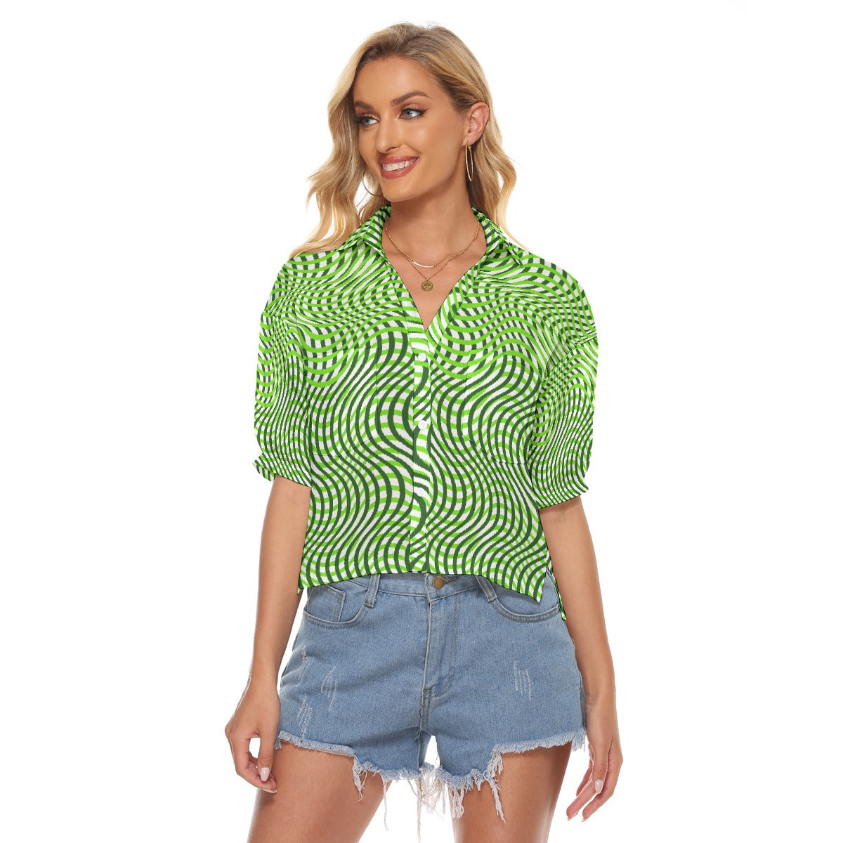 All-Over Print Women's V-neck Shirts