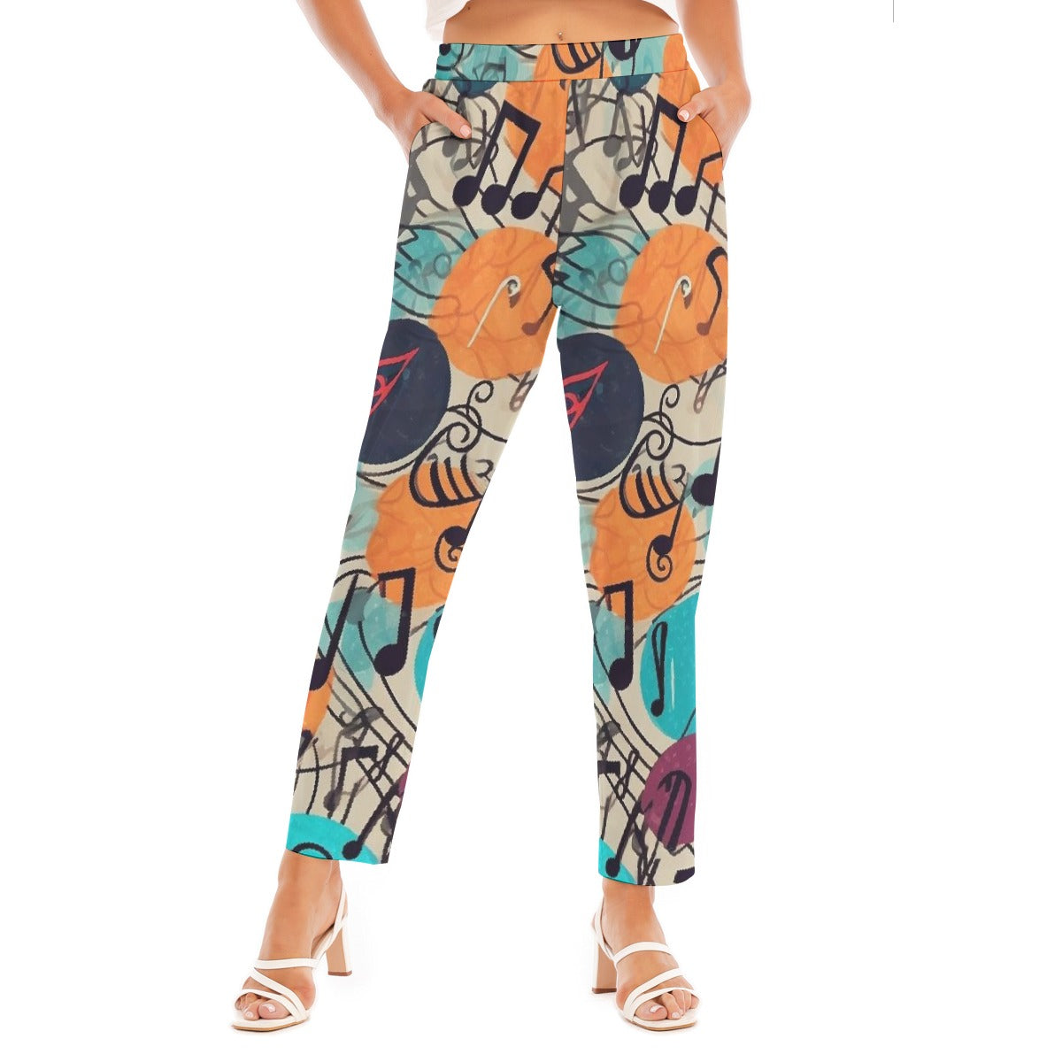 All-Over Print Women's Loose Straight-leg Pants