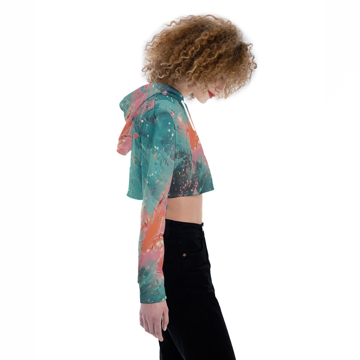 All-Over Print Women's Crop Top Hoodie