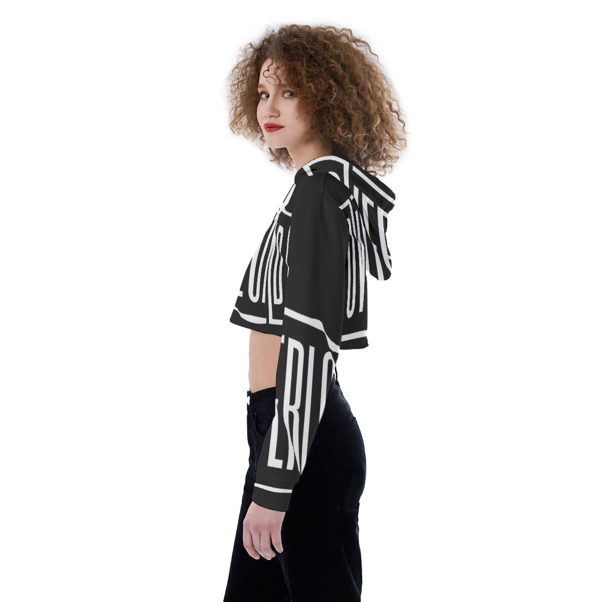 All-Over Print Women's Crop Top Hoodie