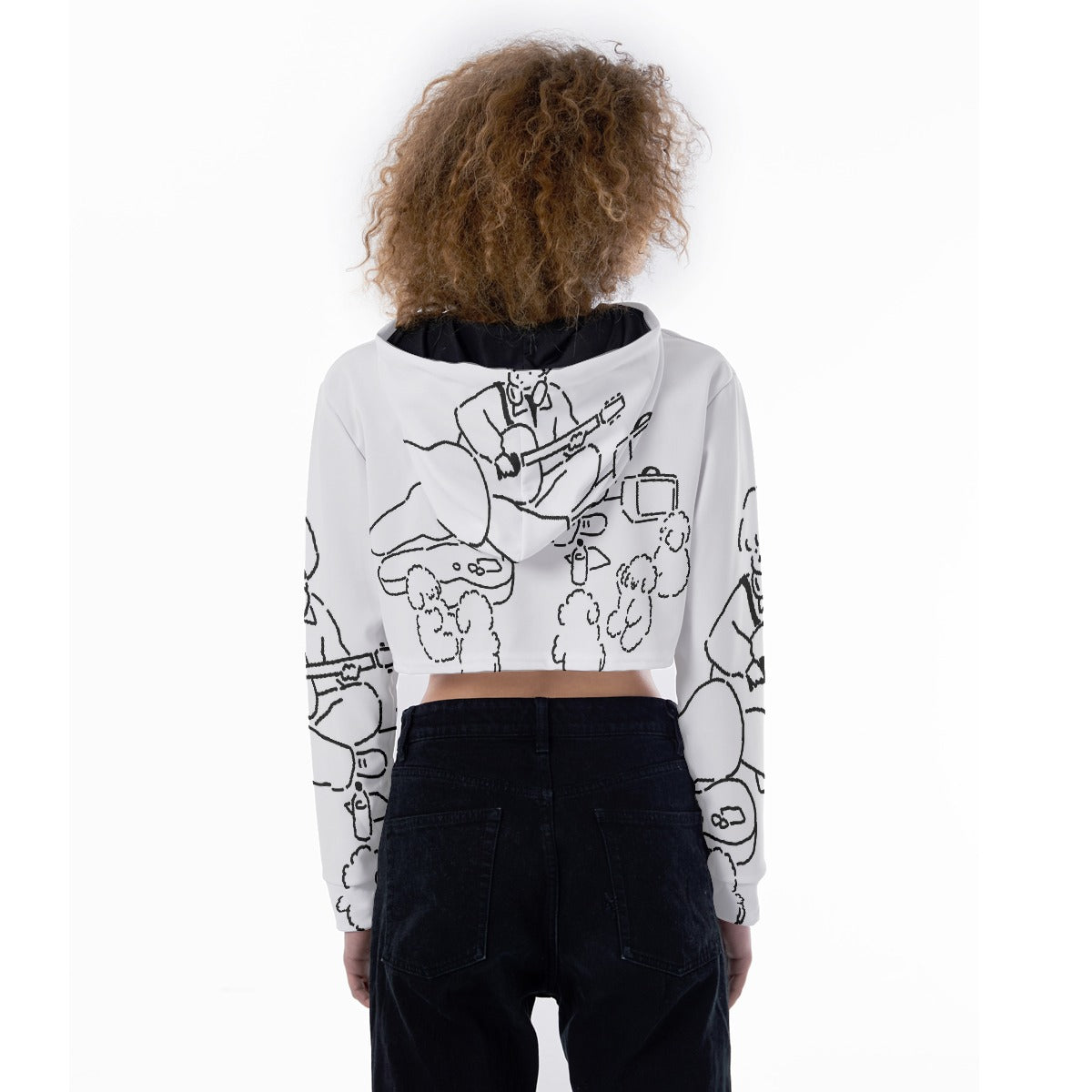 All-Over Print Women's Crop Top Hoodie
