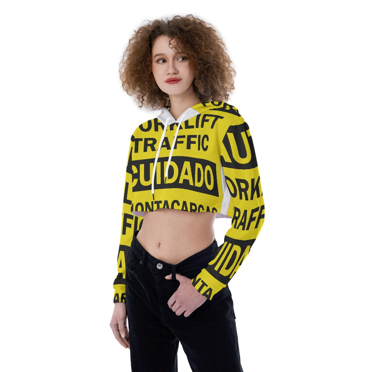 All-Over Print Women's Crop Top Hoodie