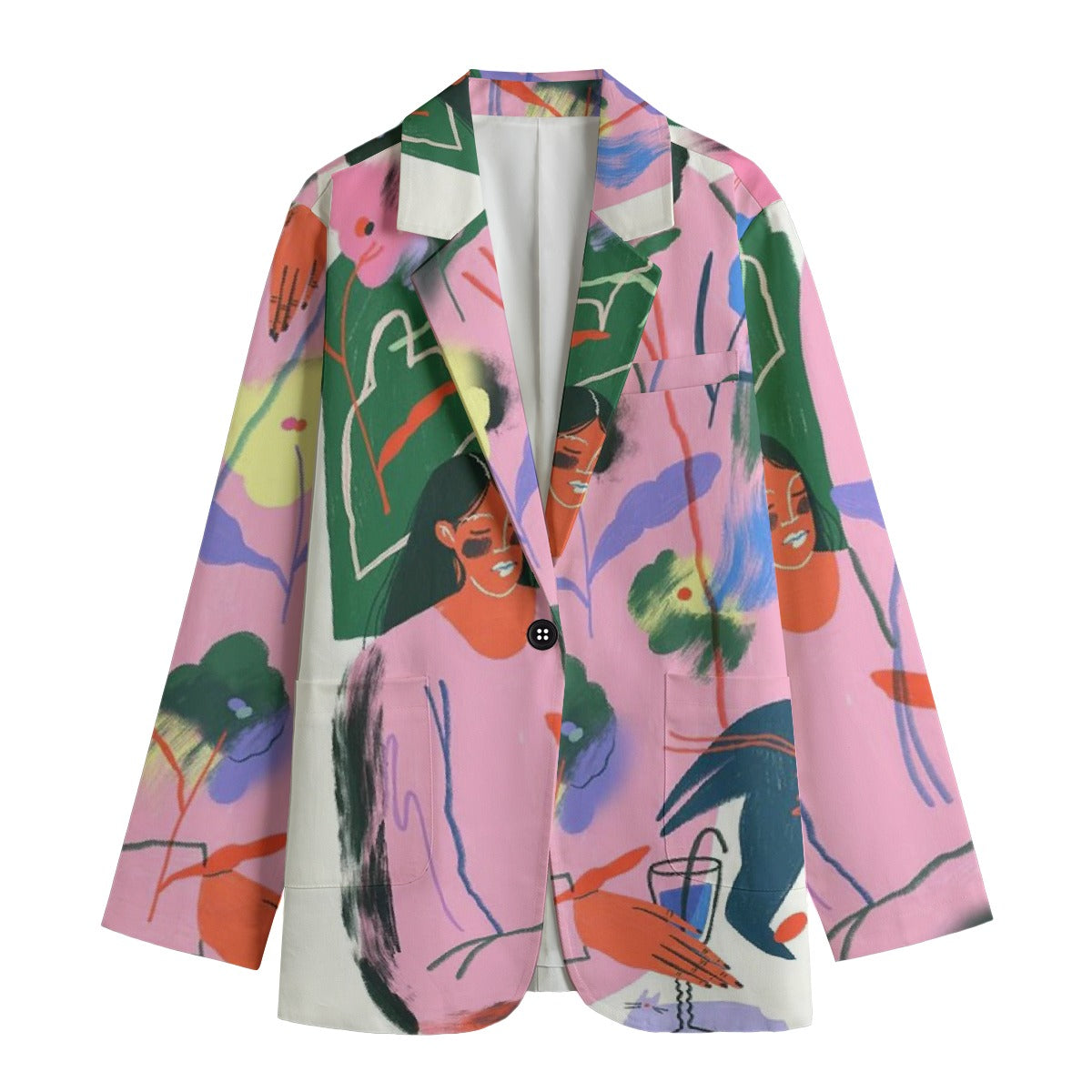 All-Over Print Women's Leisure Blazer