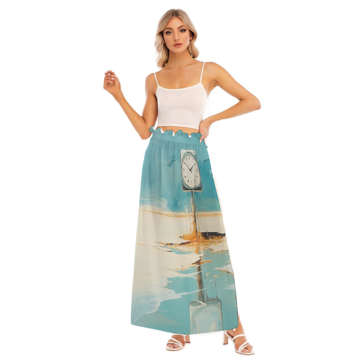 All-Over Print Women's Side Split Skirt