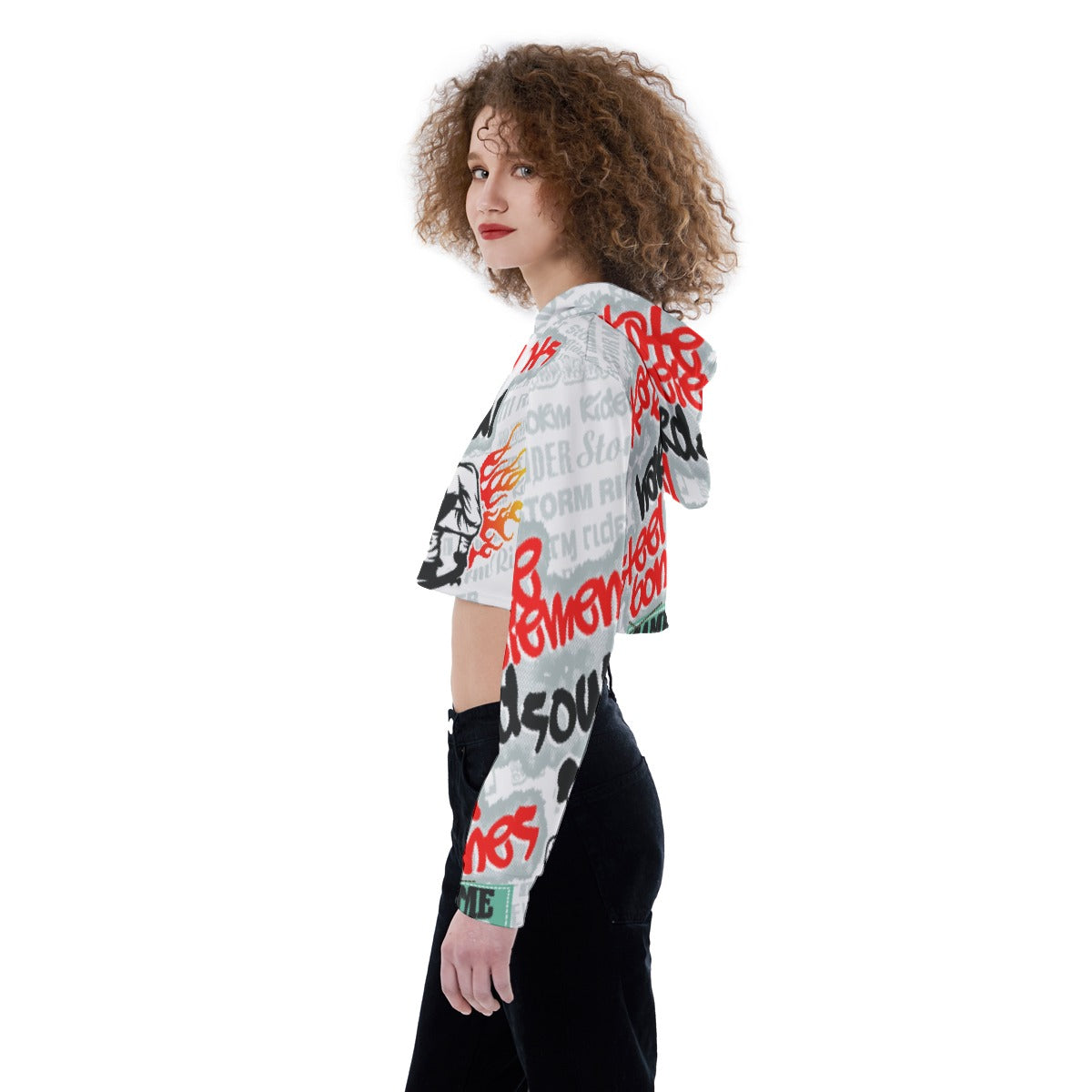 All-Over Print Women's Crop Top Hoodie