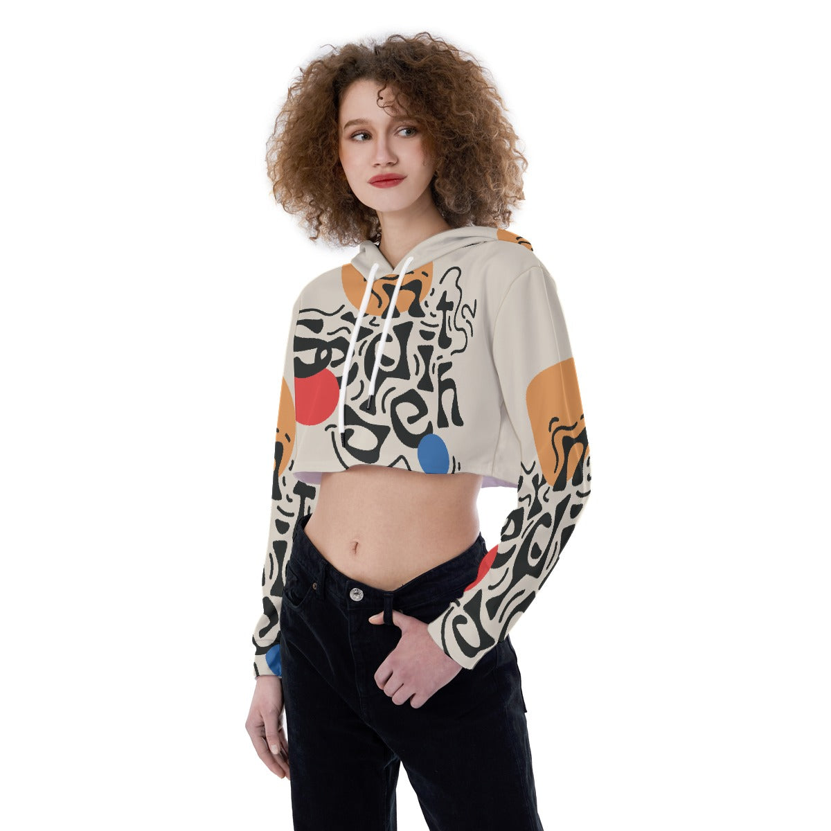 All-Over Print Women's Crop Top Hoodie