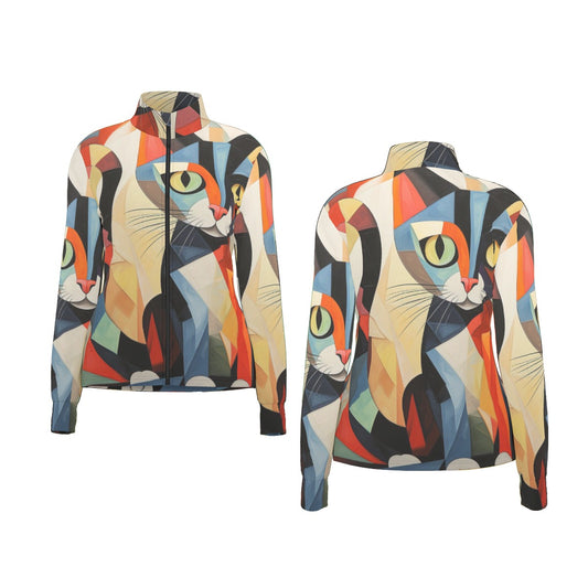 All-Over Print Women's Long Sleeve Thumbhole Jacket