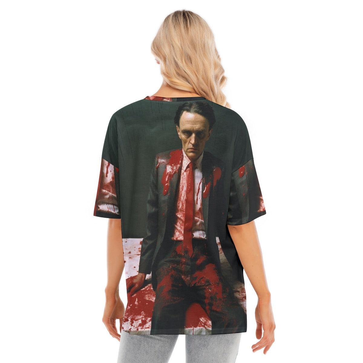 All-Over Print Women's Short Sleeves T-shirt With Hem Split