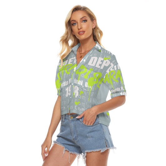 All-Over Print Women's V-neck Shirts