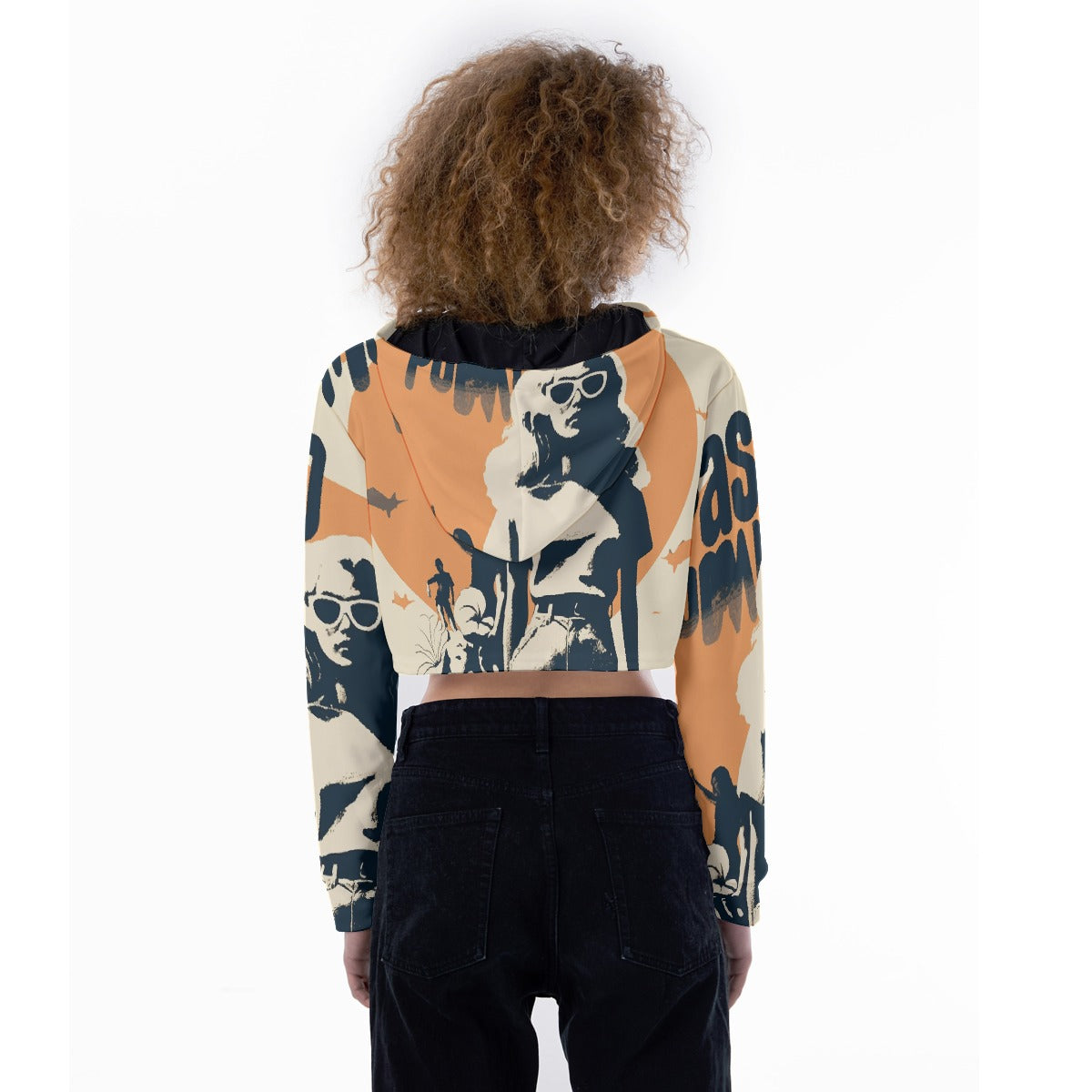 All-Over Print Women's Crop Top Hoodie
