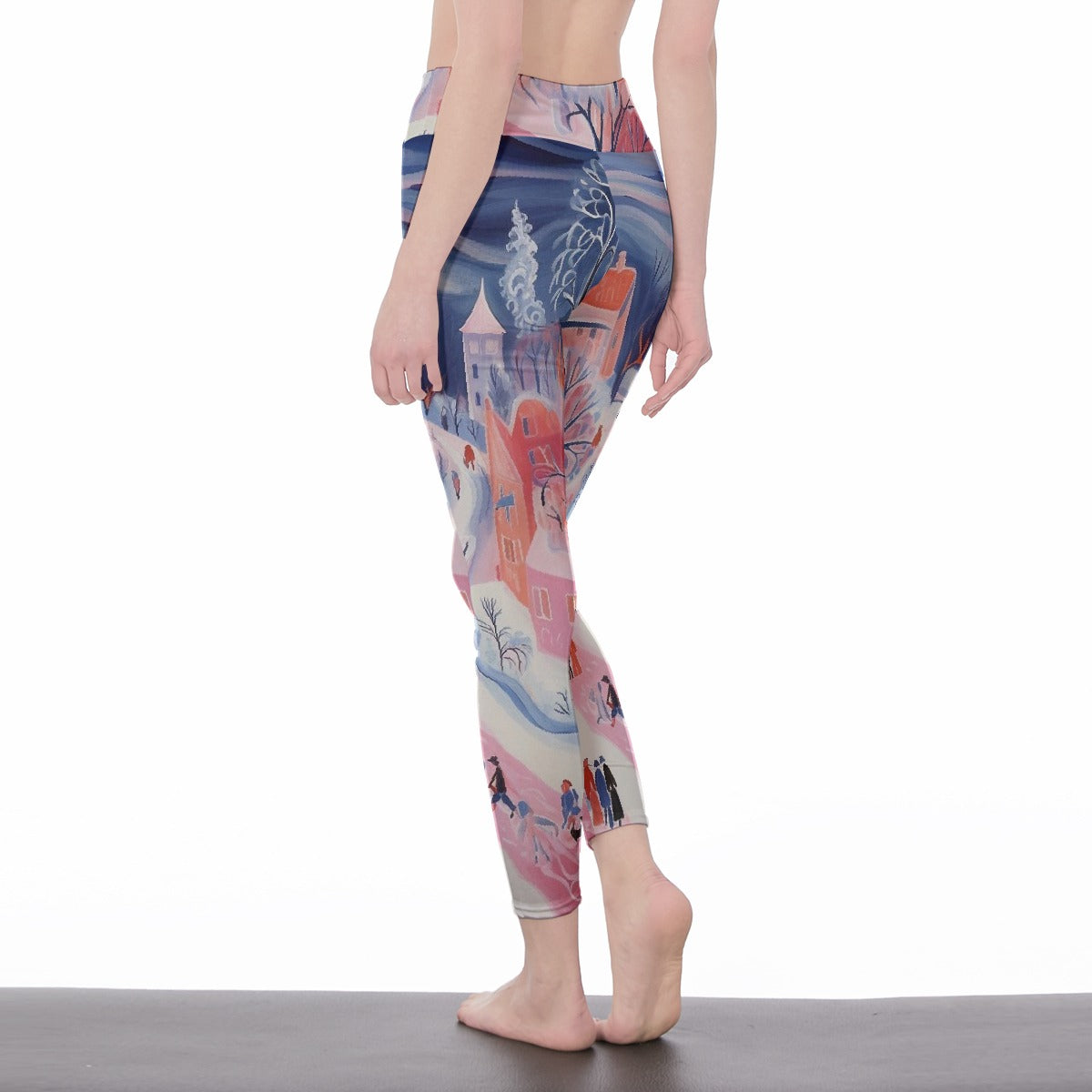 All-Over Print Women's High Waist Leggings | Side Stitch Closure