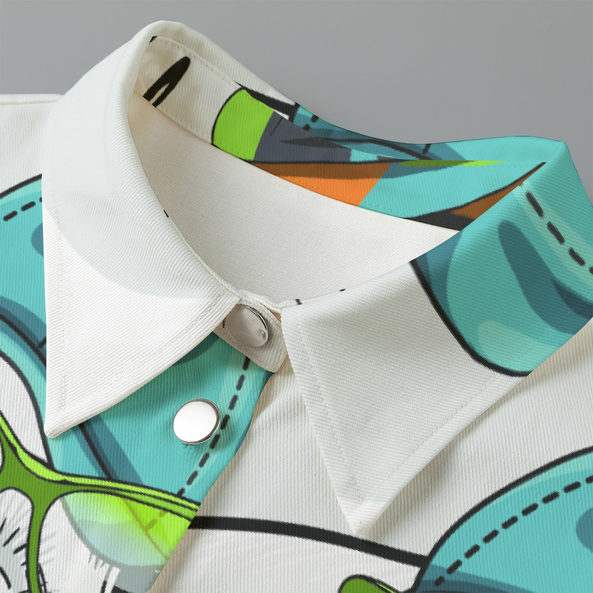All-Over Print Women's Cropped Jacket | 245GSM Cotton