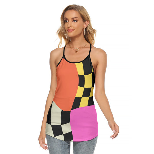 All-Over Print Women's Criss-Cross Open Back Tank Top