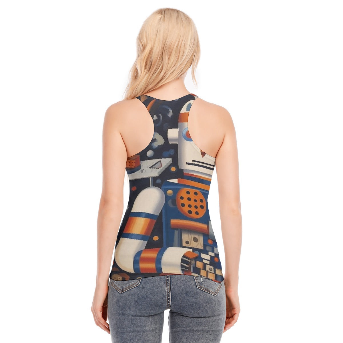 All-Over Print Women's Racer Vest | 190GSM Cotton