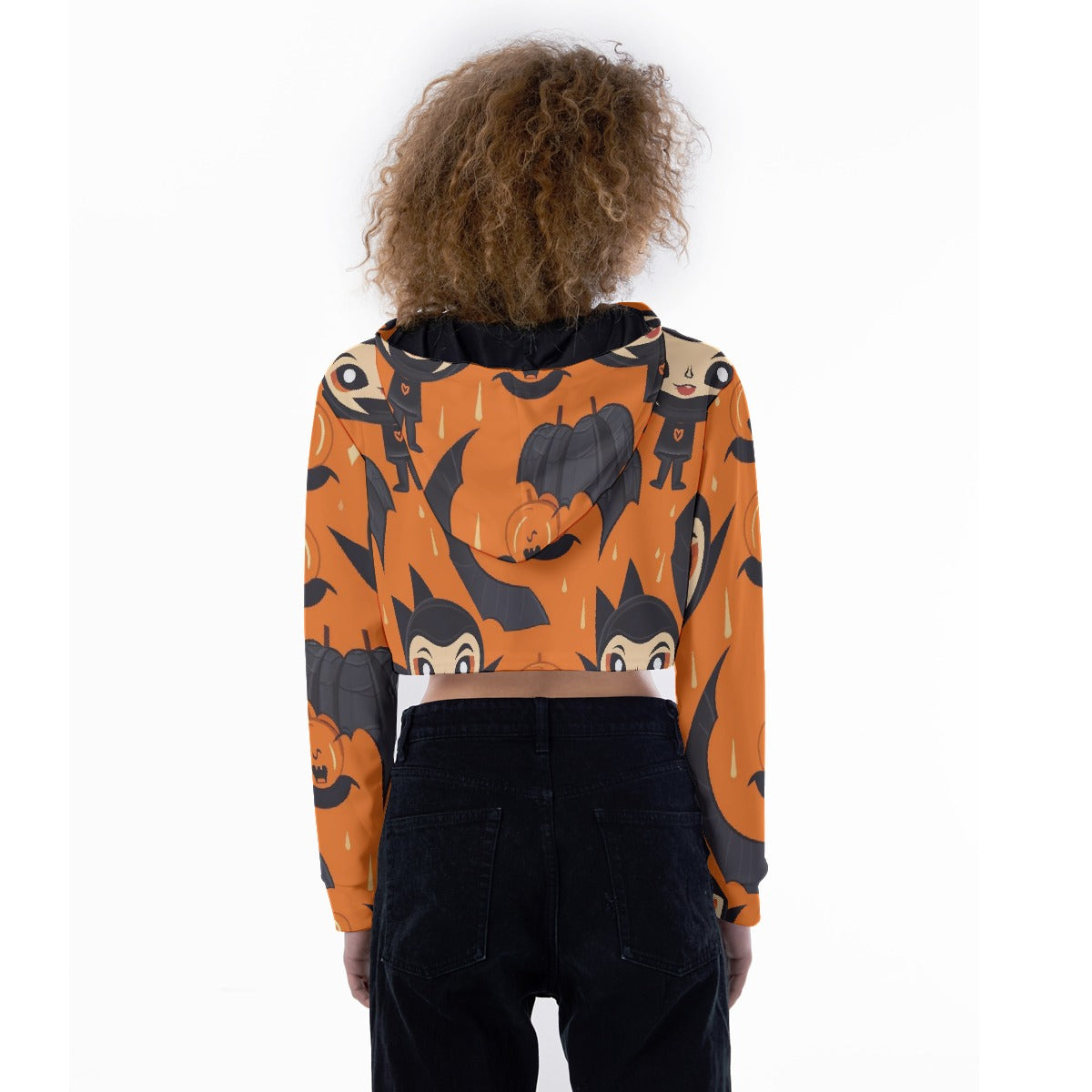 All-Over Print Women's Crop Top Hoodie