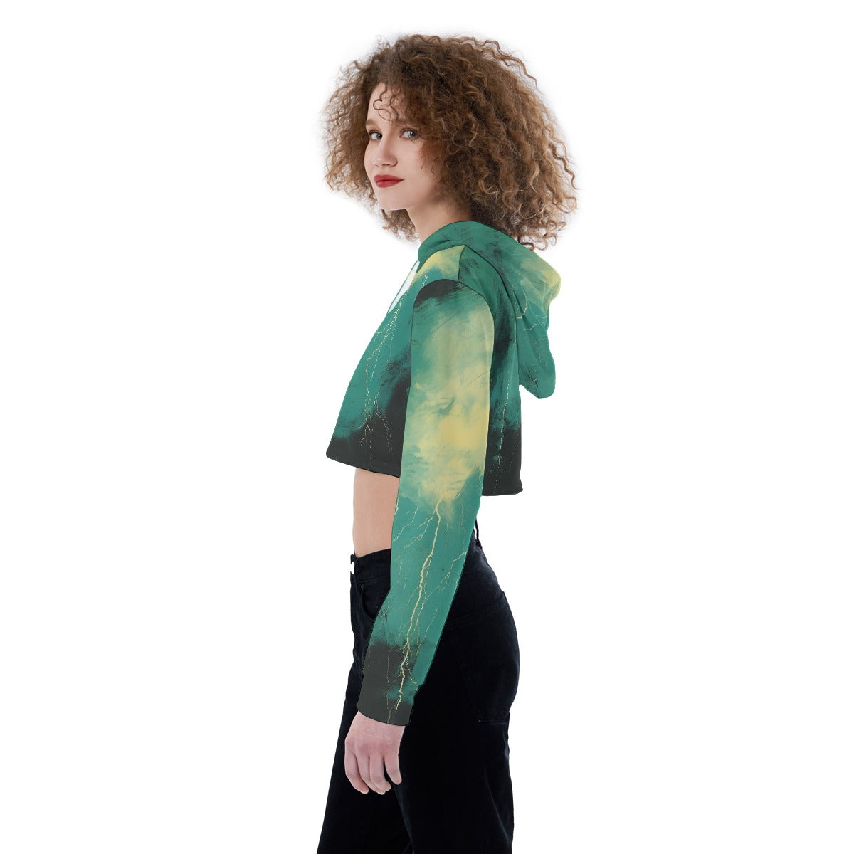 All-Over Print Women's Crop Top Hoodie