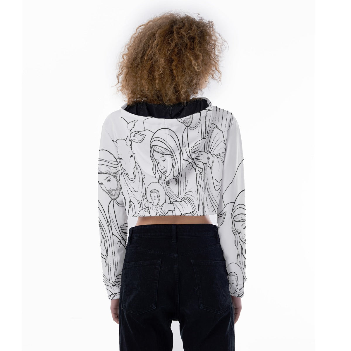 All-Over Print Women's Crop Top Hoodie