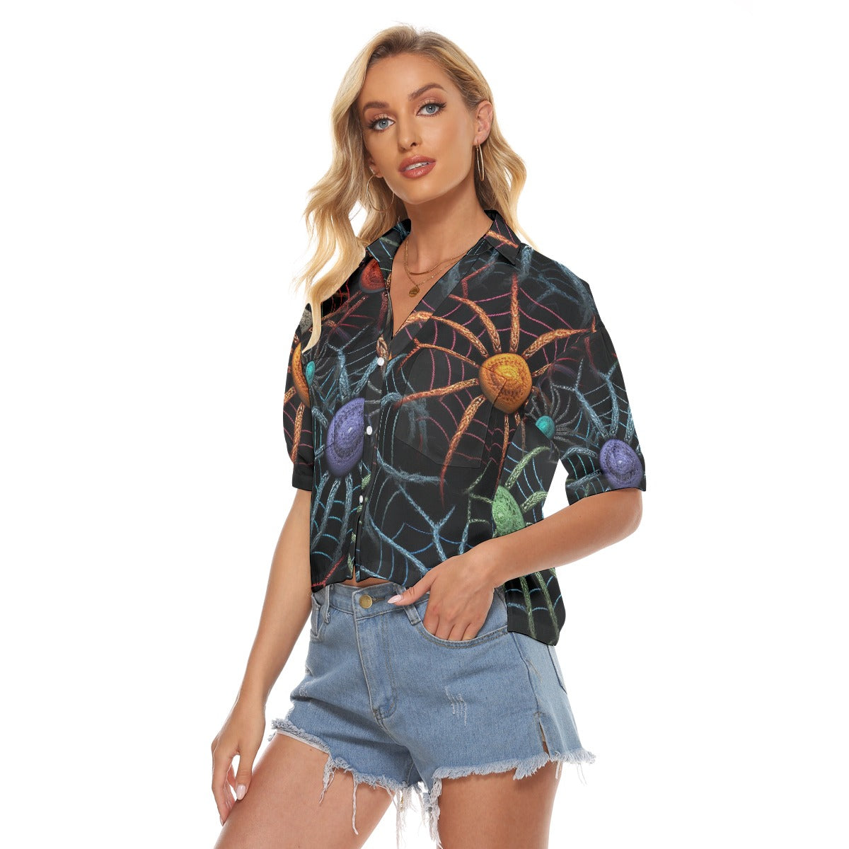 All-Over Print Women's V-neck Shirts