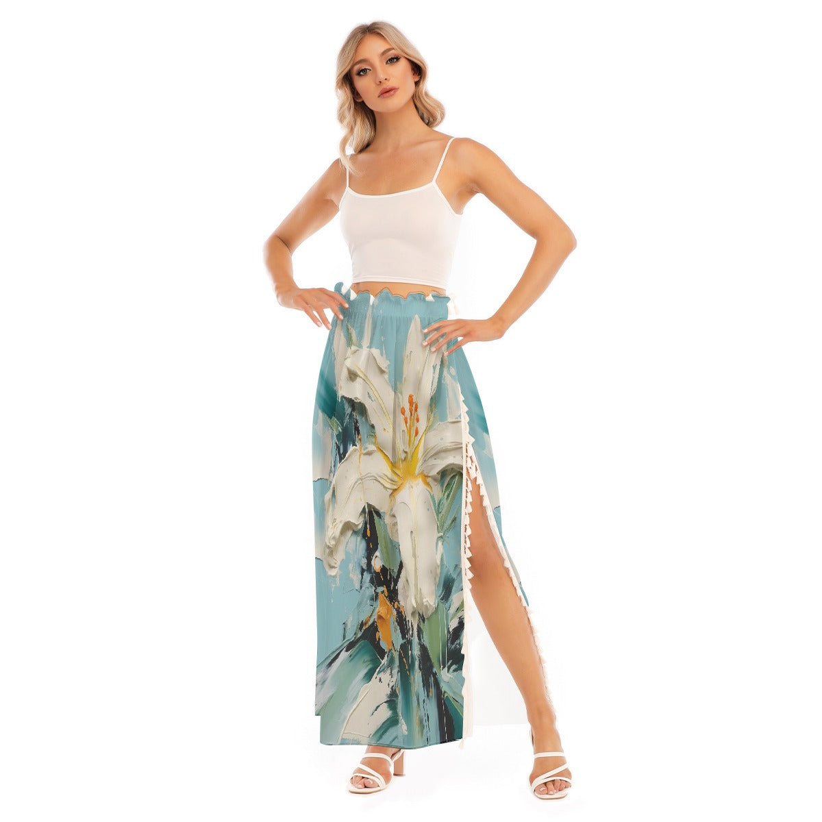 All-Over Print Women's Side Split Skirt