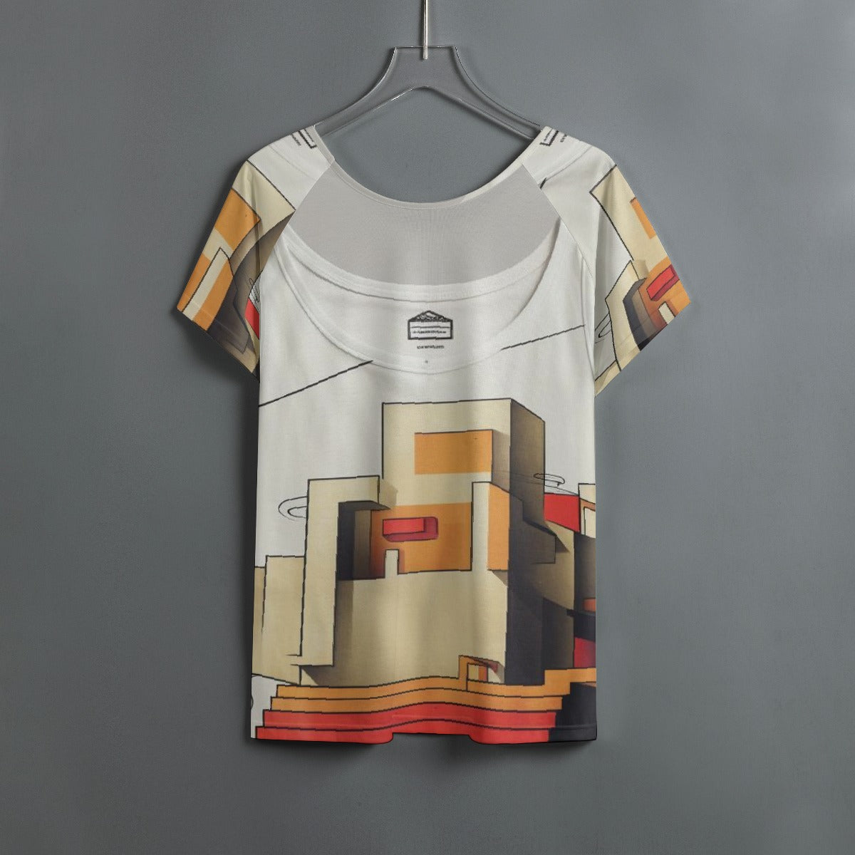 All-Over Print Women's Round Neck T-shirt With Raglan Sleeve