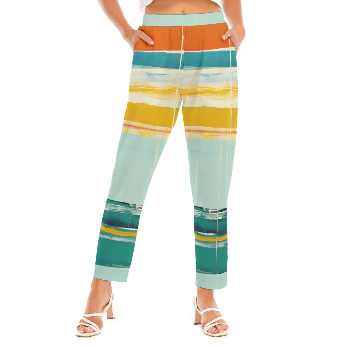 All-Over Print Women's Loose Straight-leg Pants