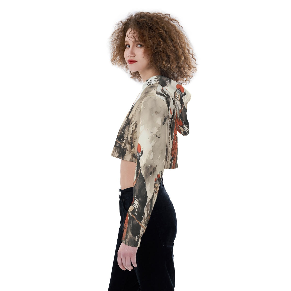 All-Over Print Women's Crop Top Hoodie