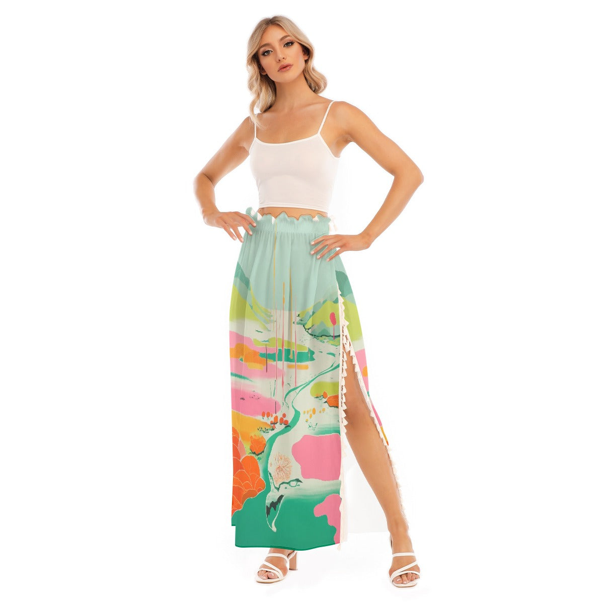 All-Over Print Women's Side Split Skirt