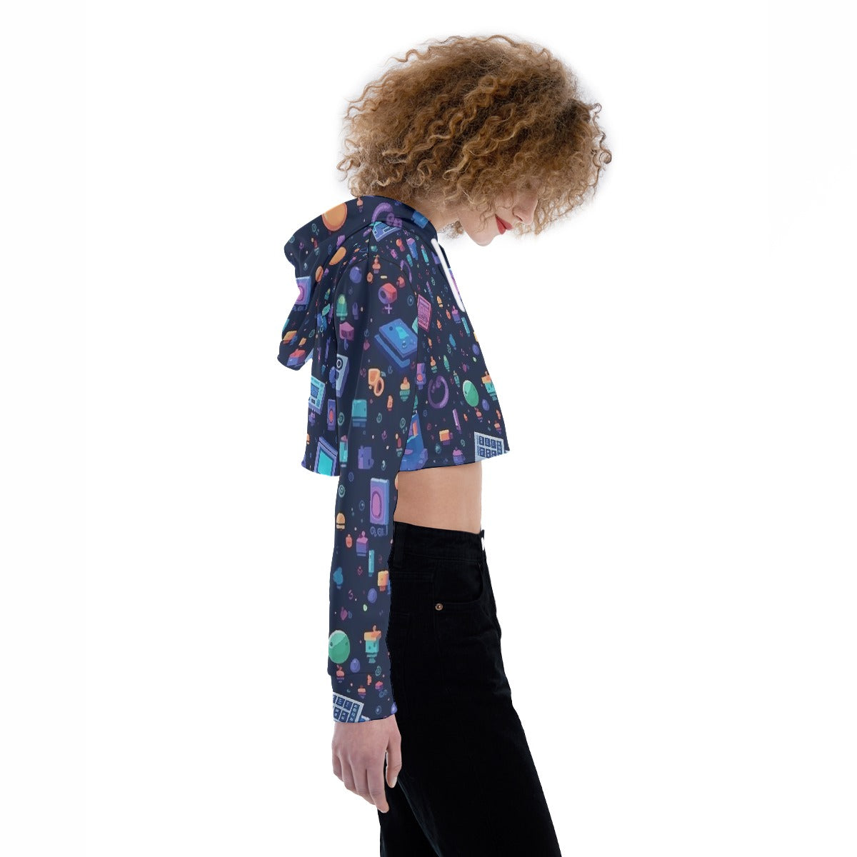 All-Over Print Women's Crop Top Hoodie
