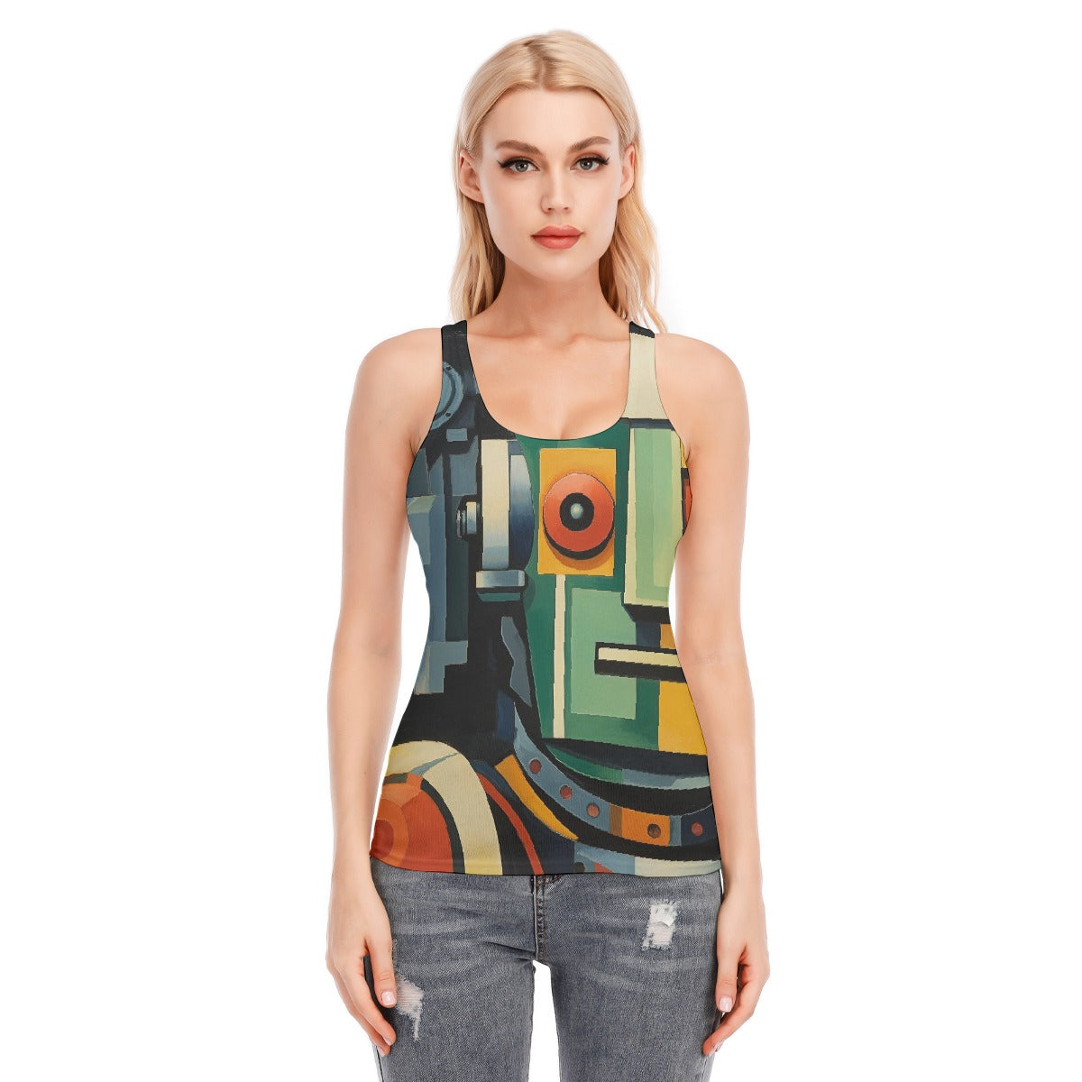 All-Over Print Women's Racer Vest | 190GSM Cotton