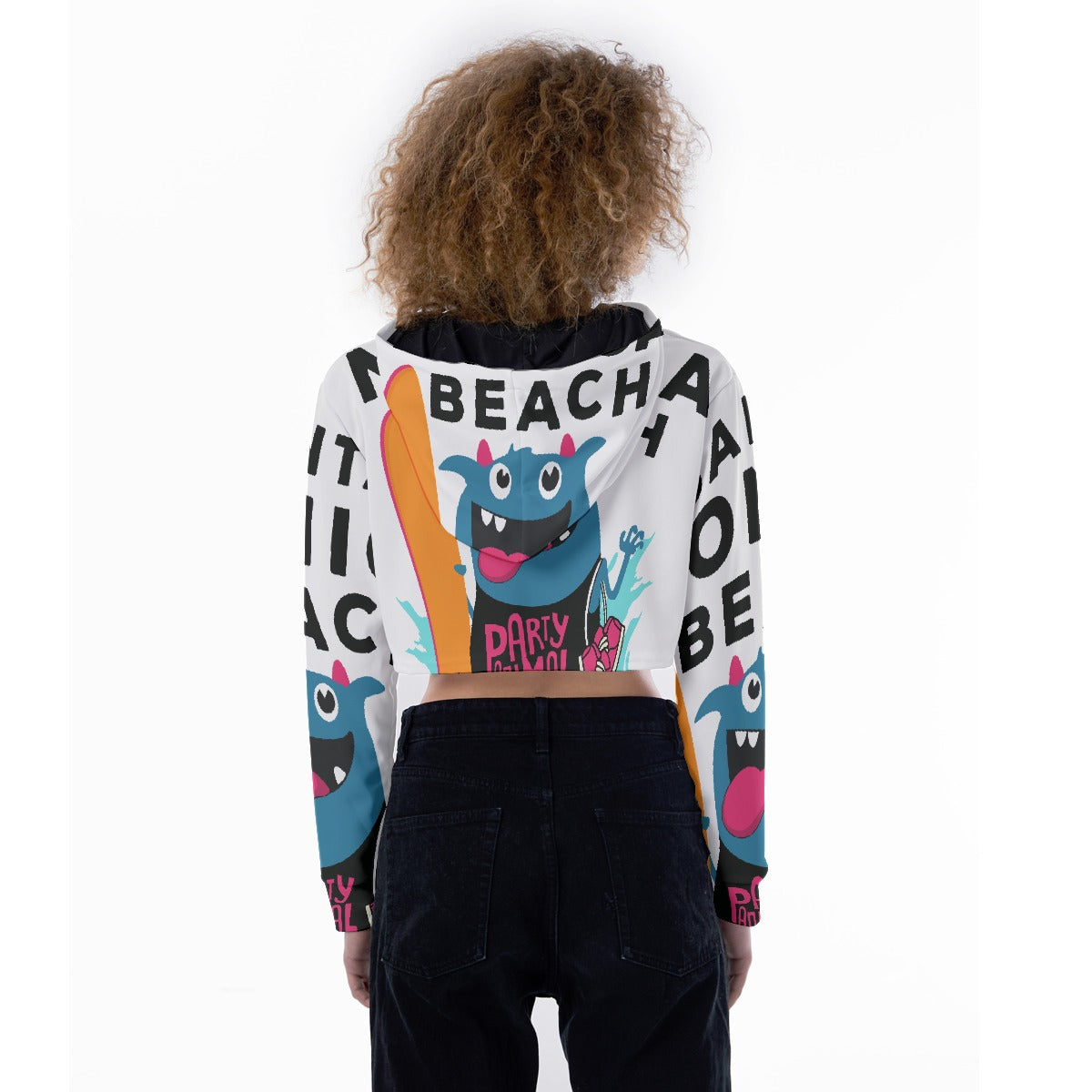 All-Over Print Women's Crop Top Hoodie