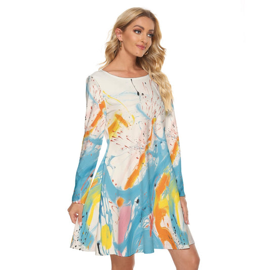 All-Over Print Women's Crew Neck Dress