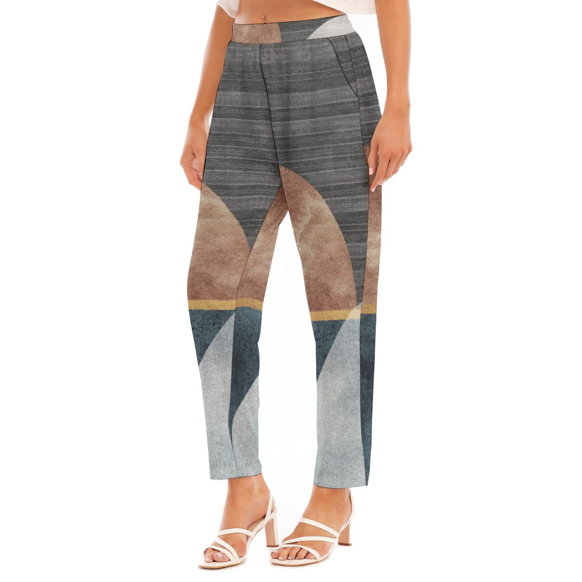 All-Over Print Women's Loose Straight-leg Pants