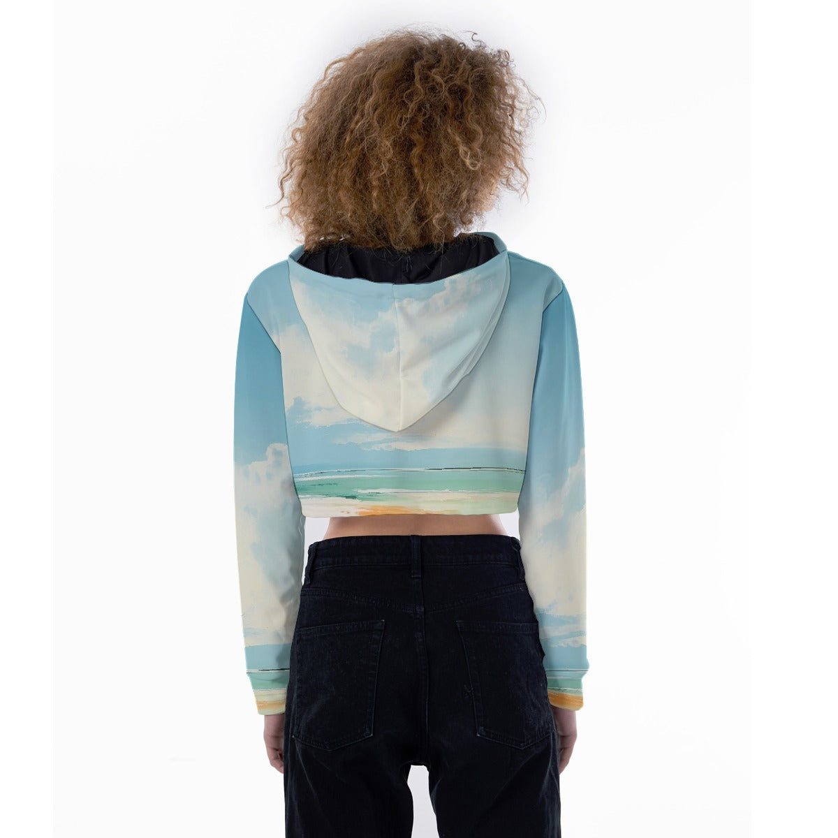 All-Over Print Women's Crop Top Hoodie