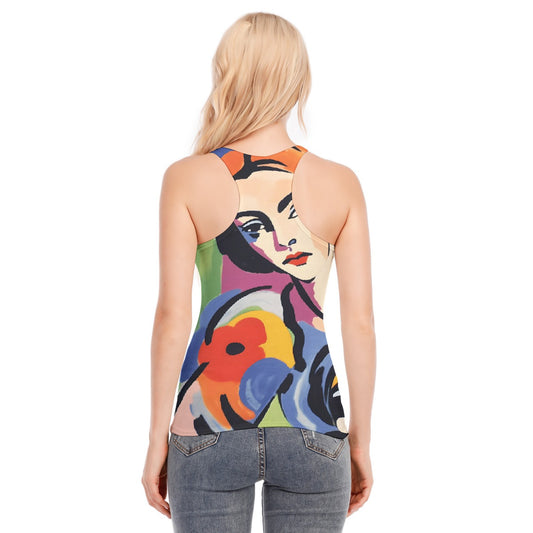 All-Over Print Women's Racer Vest | 190GSM Cotton