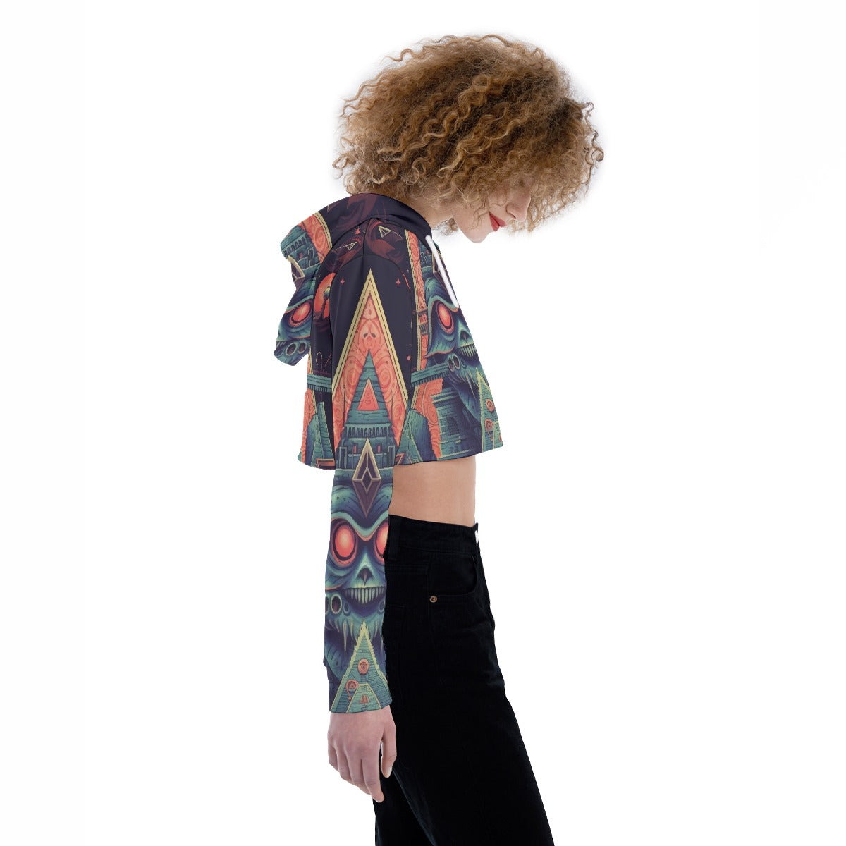 All-Over Print Women's Crop Top Hoodie
