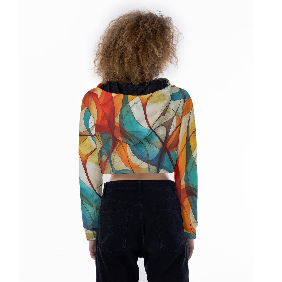 All-Over Print Women's Crop Top Hoodie